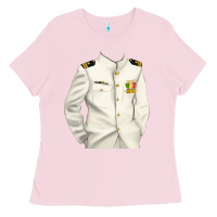 Bubblegum Pink us navy Ladies Tee - RanaPortraitStore