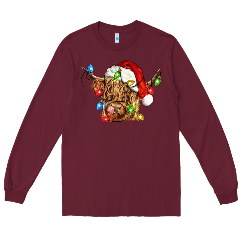 Christmas Heifer Cow Long Sleeve Tee by CowGirlArtShop | Teevron