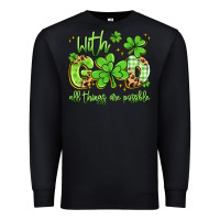Black with god all things are possible Premium Sweatshirt - Artiststas