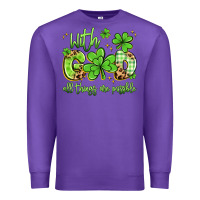 Purple with god all things are possible Premium Sweatshirt - Artiststas