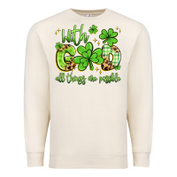 Sandshell with god all things are possible Premium Sweatshirt - Artiststas