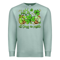 Seafoam with god all things are possible Premium Sweatshirt - Artiststas