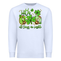 White with god all things are possible Premium Sweatshirt - Artiststas