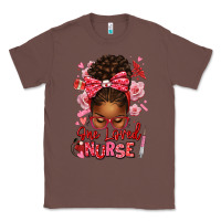 Chestnut one loved nurse afro messy bun Classic Tee - texasbilliewilder