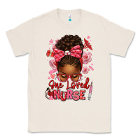 Natural one loved nurse afro messy bun Classic Tee - texasbilliewilder