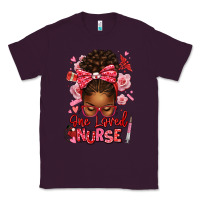 Plum one loved nurse afro messy bun Classic Tee - texasbilliewilder