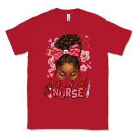 Red one loved nurse afro messy bun Classic Tee - texasbilliewilder
