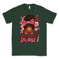 Sports Green one loved nurse afro messy bun Classic Tee - texasbilliewilder
