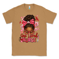Toasted Coconut one loved nurse afro messy bun Classic Tee - texasbilliewilder