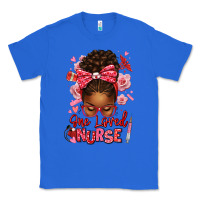 True Royal one loved nurse afro messy bun Classic Tee - texasbilliewilder