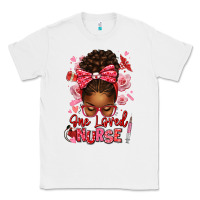 White one loved nurse afro messy bun Classic Tee - texasbilliewilder