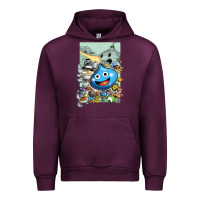 Mauve Wine dragon quest slime print Urban Hoodie - lanVoArt