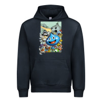 Navy dragon quest slime print Urban Hoodie - lanVoArt