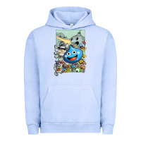 Pigment Grape Ice dragon quest slime print Urban Hoodie - lanVoArt
