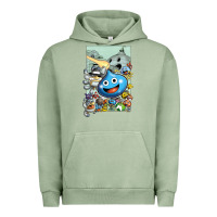 Pigment Oil Green dragon quest slime print Urban Hoodie - lanVoArt