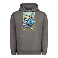 Pigment Tornado dragon quest slime print Urban Hoodie - lanVoArt