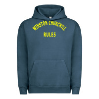 Pigment Midnight Navy Trending Winston Churchill Rules Urban Hoodie - lanVoArt