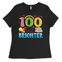 Black 100 days brighter Ladies Tee - Artiststas