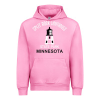 Fuchsia Pink Trending Split Rock Lighthouse Minnesota State Park Urban Hoodie - lanVoArt