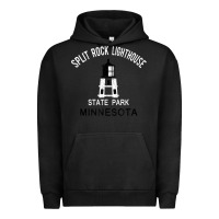 Pigment Black Trending Split Rock Lighthouse Minnesota State Park Urban Hoodie - lanVoArt