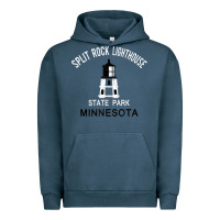 Pigment Midnight Navy Trending Split Rock Lighthouse Minnesota State Park Urban Hoodie - lanVoArt