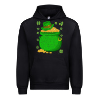 Black ireland leprechaun hat pot of gold irish st patricks day Urban Hoodie - lanVoArt