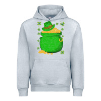 Heather Grey ireland leprechaun hat pot of gold irish st patricks day Urban Hoodie - lanVoArt