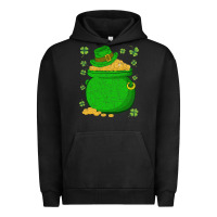Pigment Black ireland leprechaun hat pot of gold irish st patricks day Urban Hoodie - lanVoArt