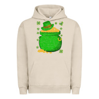 Pigment French Oak ireland leprechaun hat pot of gold irish st patricks day Urban Hoodie - lanVoArt