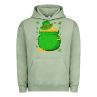 Pigment Oil Green ireland leprechaun hat pot of gold irish st patricks day Urban Hoodie - lanVoArt