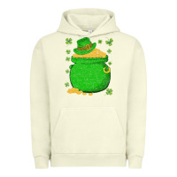 Pigment Pistachio ireland leprechaun hat pot of gold irish st patricks day Urban Hoodie - lanVoArt