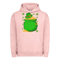 Pigment Salmon ireland leprechaun hat pot of gold irish st patricks day Urban Hoodie - lanVoArt