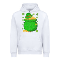 White ireland leprechaun hat pot of gold irish st patricks day Urban Hoodie - lanVoArt