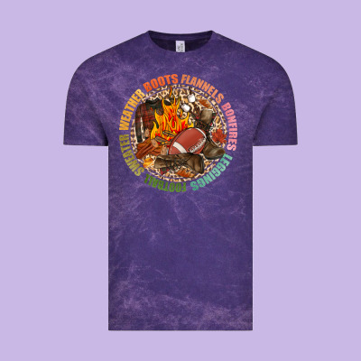 Boots Flannels Bonfires Leggins Football Vintage Tee Designed By Nancycooperartshop