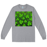 Heather Grey shamrock and plaid Long Sleeve Tee - RanaPortraitStore