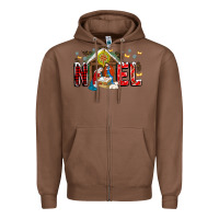 Chestnut Noel Zipper Hoodie - CowhideDigitalArt