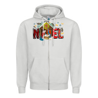 Dove Grey Noel Zipper Hoodie - CowhideDigitalArt