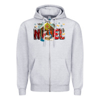 Heather Grey Noel Zipper Hoodie - CowhideDigitalArt
