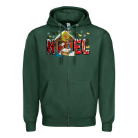 Sports Green Noel Zipper Hoodie - CowhideDigitalArt