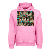 Fuchsia Pink Suffolk sheeps Urban Hoodie - BarkalooDesign