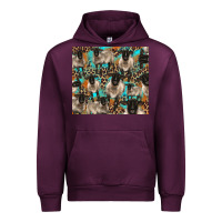 Mauve Wine Suffolk sheeps Urban Hoodie - BarkalooDesign
