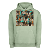 Pigment Oil Green Suffolk sheeps Urban Hoodie - BarkalooDesign