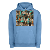 Pigment Pebble Blue Suffolk sheeps Urban Hoodie - BarkalooDesign