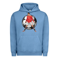 Pigment Pebble Blue cr7 soccer fan Urban Hoodie - lanVoArt