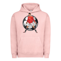Pigment Salmon cr7 soccer fan Urban Hoodie - lanVoArt