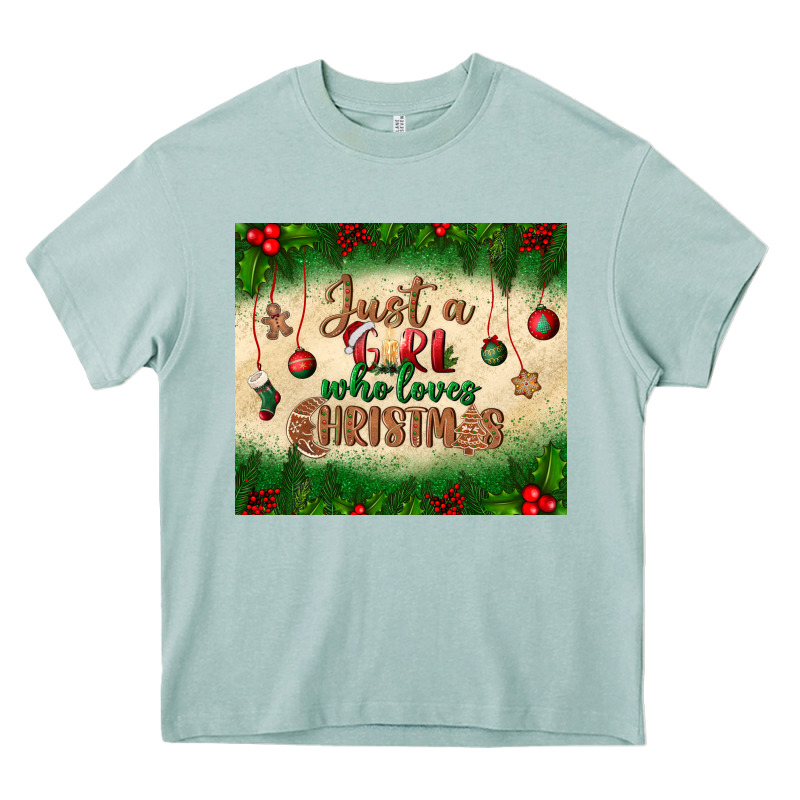 Just A Girl Who Loves Christmas Tumbler Heavy Core Tee by BundleAndBundleShop | Teevron