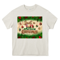 Cream just a girl who loves christmas tumbler Heavy Core Tee - BundleAndBundleShop