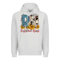 Dove Grey rn registered nurse Premium Hoodie - FaDigitalArtStudio