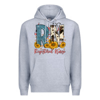 Heather Grey rn registered nurse Premium Hoodie - FaDigitalArtStudio