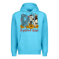 Ocean Blue rn registered nurse Premium Hoodie - FaDigitalArtStudio